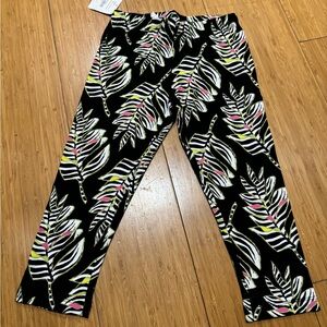 Colorful Leaf Print Pants
